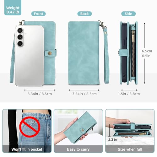 TwoHead for Samsung Galaxy S26 Plus Wallet Case,11 Card Holders,Blue by TwoHead - Used condition - Image 6