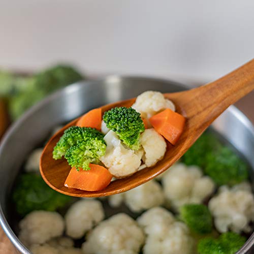 Faay 3-In-1 Wooden Spoons Handcrafted Golden Teak Kitchen Utensils Including 13.5 Inch Cooking Spoon, Slotted Spoon And 9 Inch Versatile Spoon, 100% Natural & Eco Friendly With Ergonomic Handle #TOP4