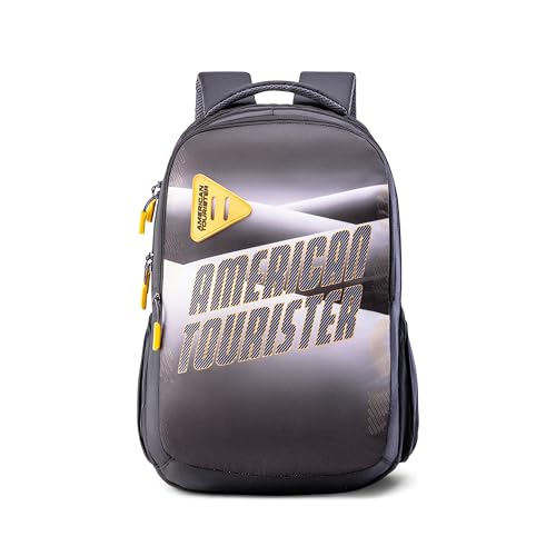 American Tourister Nexa Style 03 | 32 L Backpack | 3 Compartments | School & College Bag for Men & Women | Black | 1 Yr Global Warranty
