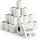 2500 PCS Thermal Shipping Labels 4x6, White Perforated & Smudge-Proof Direct Thermal Labels (250 Labels/Roll), Compatible with Zebra, Rollo, Jadens, Nelko (10 Rolls)