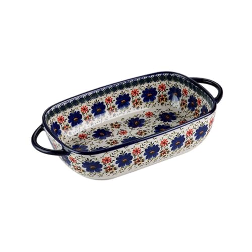 HIAKDOFT Ciotola da Forno in Ceramica con Doppia Maniglia Scodella da Cucina Media per Pasta e Insalate Resistente al Calore Design Elegante e Antiadherente per Casa e Ristorante