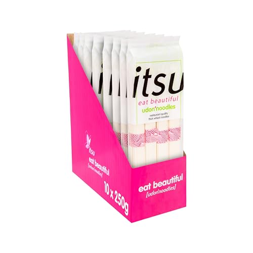 itsu Udon Noodles 250g | Restaurant Quality | Vegan | Ideal for Soups & Stir-Fries | Pack of 10
