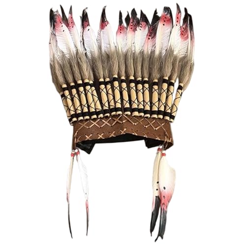 Coiffe amérindienne pour costumes d'Halloween de cosplay hommes et femmes