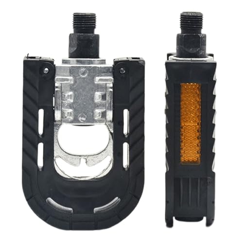 Flachpedale | Urbane Fahrradpedale | Leicht rutschfest Mit Reflektorstreifen Die Meisten Erwachsenen E-Bike Tretpedale