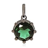 XEN XEN Anhänger mit 10 mm Chromdiopsid-HT Quarz ca. 3,6 ct. Black Rhodium