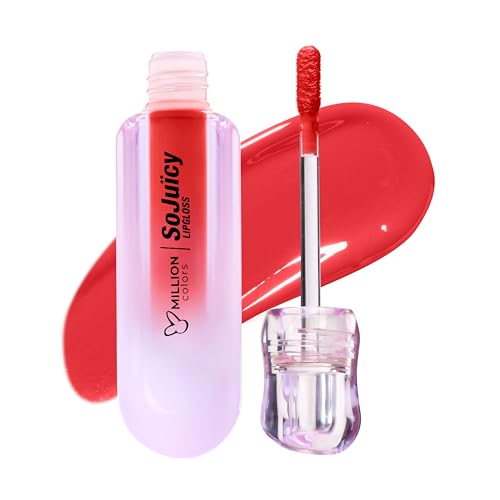 Image of Million Colors So Juicy Lip Gloss Infused With Castor Oil and Vitamin E| Long Lasting and Extra Hydrating| Light Weight and Non-Sticky(Hot Mess, 06)