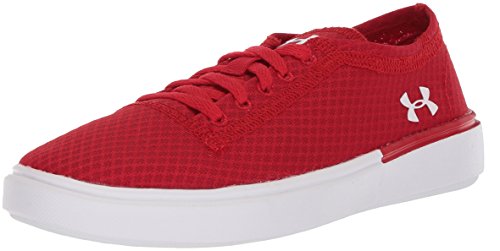 Under Armour Unisex-Child Pre School Kickit2 Low Sneaker, Red (600)/White, 13K