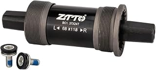 Para pedalier de bicicleta con agujero cuadrado de 68 mm, rodamiento sellado, manivela de metal, BC 1,37 x 24T, componentes de ciclismo (118/120/122,5/124,5/127,5 mm) 68 x 118 mm