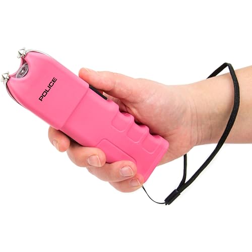 POLICE Stun Gun with LED Flashlight - 928 (Pink)