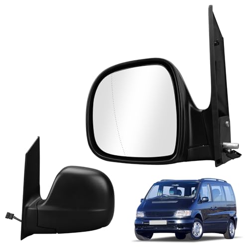 Kistrba Außenspiegel Spiegel Links Ersatz für 2003-2014 Mercedes Vito W639 Elektrisch, Seitenspiegel Komplettsets mit Asphärisch Beheizt Glas, Ersatz OE#A639-810-9816