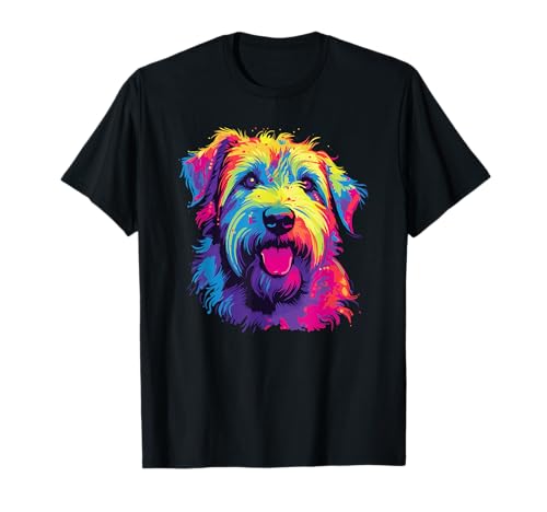 Watercolor Colorful Glen Of Imaal Terrier Dog T-Shirt