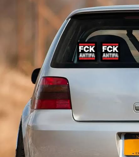 TAKONE FCK GRN Sticker & FCK Anti Sticker – 100 Stück Aufkleber 7,4 cm Crack-Design – Anti Grünen Aufkleber Gegen Linke, Kommunisten & Sozialisten
