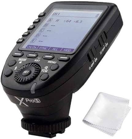 Godox Xpro-S for Sony TTL Wireless Flash Trigger 1/8000s HSS TTL-Convert-Manual Function Large Screen Slanted Design 5 Dedicated Group Buttons 11 Customizable Functions