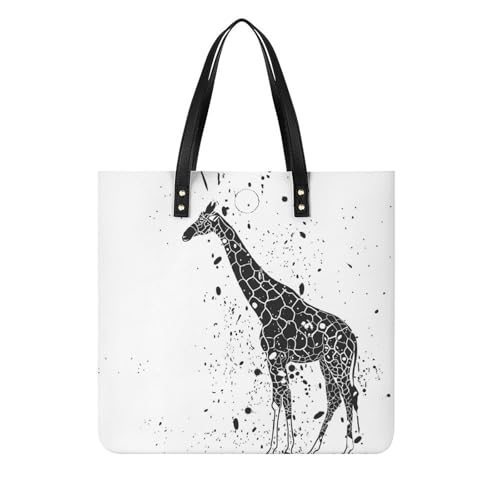 Sac shopping girafe noire pour femme le cabas ideal en voyage