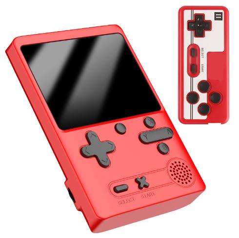 SYOSI Retro Handheld Game Console with 500 Classical FC Games 3.0 Inches Screen Portable Video Game Consoles Handheld Video Games Support for Connecting TV and Two Players, Red