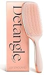 Lily England Curly Hair Brush for Detangling & Styling - Pain-Free Curl Brush for Wet & Dry with Flexible Bristles - Easy to Hold Hairbrush for Curly Women with 3c to 4c Hair, Rose Gold