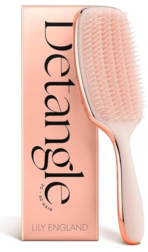 Lily England Detangling & Styling Brush - Pain-Free Brush for Curly Wet & Dry Hair With Flexible...