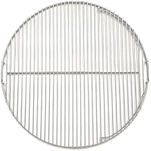 Upgraded Hinged Grill Grate 21.5 inch Replacement Compatible with Weber Charcoal Grills, Stainless Steel 304, 2-Zone Cooking Grate, Large Opening, Easy Spin Tailgating & Backyard Cooking
