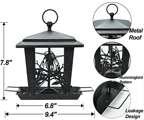 Birdream Bird Feeders For Outdoors Hanging, Metal Wild Bird Feeder With Transparent Baffle thumb #2