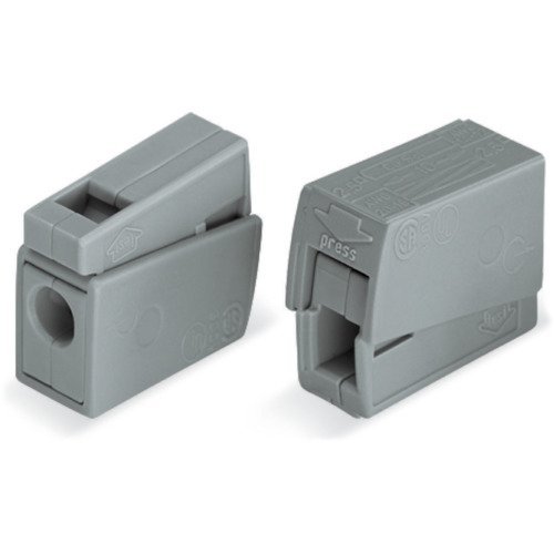 ワゴ LC-1 ライティングコネクタ グレー 8個入 LC1PK