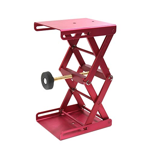 Ulab Scientific Lab Jack, Aluminium Lift Table, Jack Platform 4.8"X5.5" Max. Height Up To 9.5", Heavy Duty, Ulj1001 #TOP2