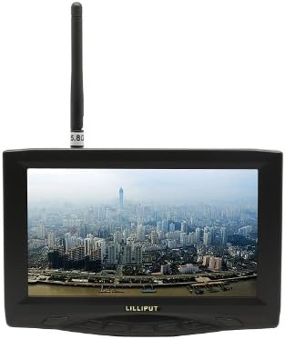LILLIPUT 7 329/W FPV Monitor Single 5.8Ghz AV receivers 4 Bands and Total 31 Channels for Fat Shark,DJI 5.8GHz FPV Aerial Flying Wireless Camera with F970+LP-E6 Plate