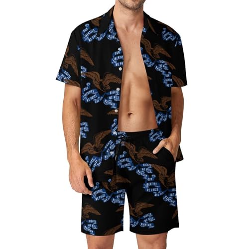Camisa con botones y pantalones cortos Arizona en conjunto de 2 piezas texturizado para hombre