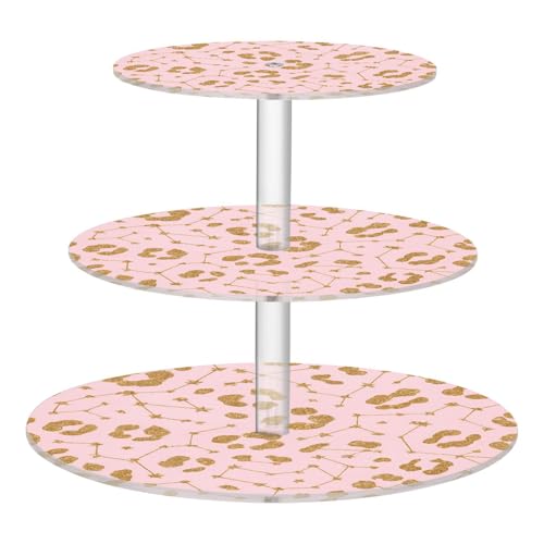 Celestial Mystical Leopard Print - Constellations Acrylic Transparent Tray Spill-Proof