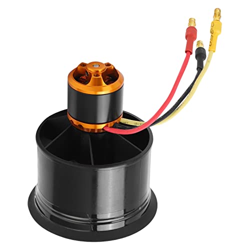 Ventilador de Conducto con Motor QF2611-50 Mm, 12 EDF EDF Set para Aeronave RC, Potente, Negro, Operación Adecuado para el aficionado (CW)