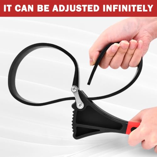 Pilarmuture Conjunto de 2 peças de chaves de tira, chave ajustável antiderrapante com diâmetro máxim