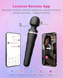 LOVENSE Domi 2 Potente y Silencioso Masajeador de Varita con Control Remoto App y Bluetooth, Vibrador con Patrones de Vibración Personalizados Ilimitados
