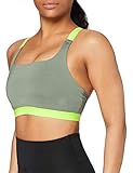  AURIQUE Bal1247 Sujetador Deportivo, Color Carbón Efecto Lavado/Verde, 36