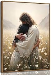 Jesus hugs woman