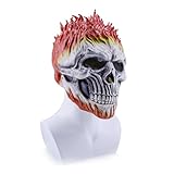 Stobbod Scary Rider Mask Horror Ghost Skull Halloween Cosplay Mask Creepy Skeleton Masquerade Party Costume Prop