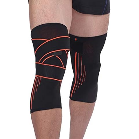 Knee Support, Knee Brace with Side Stabilizers & Patella Gel Pads,Removable Adjustable Strapping- Joint Pain Relief for Arthritis, Running, Basketball, Gym, Sports，Post Surgery Recover (Black, M) Cover
