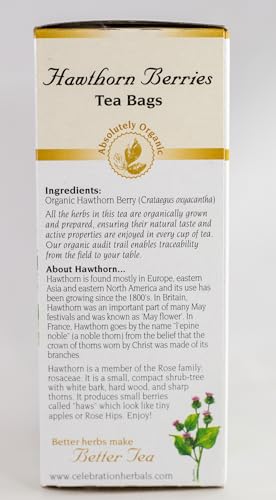 Celebration Herbals Organic Hawthorne Berries Tea Bags 24 Count - Thumbnail 5