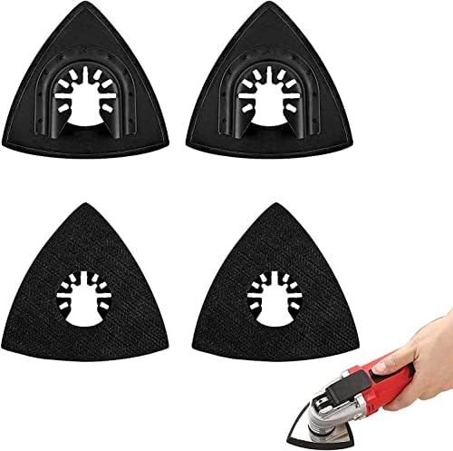 4 Patins Ponceuse Triangulaire 93mm - Plateau Pour Parkside Et Outils Multifonctions