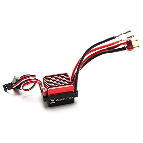 GoolRC 60A Brushed ESC Electronic Speed Controller T Plug 6V 2A BEC Replacement for 1/10 Traxxas TRX4 TRX6 D90 HSP Redcat 4WD RC Car