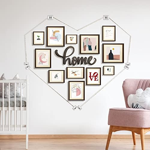 Emfogo Hanging photo display Room picture Wall Decor4x6 Photo Collage Picture frames for Wall Hanging with 30 Clips Multi Photo wall for Dorm Room Decor