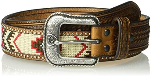 ARIAT Men's Arrow Billet Ribbon Center Belt, Multi/Color, 38