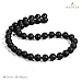 BEADNOVA Black Matte Onyx Beads Natural Crystal Beads Stone Gemstone Round Loose Energy Healing with Crystal Stretch Cord for Jewelry Making (10mm, 36-38pcs)