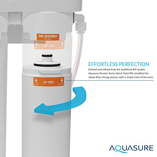 Aquasure As-Pr75A-Bn Premier Reverse Osmosis Water Filtration System - 75 Gpd High Contaminants Tds Rejection Membrane With Quick Change Water Filter And Brushed Nickel Finished Faucet #TOP4