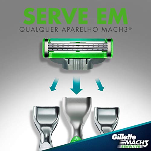 Carga para Aparelho de Barbear Gillette Mach3 Sensitive - 16 unidades