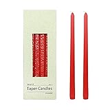 Zest Candle 12-Piece Taper Candles, 12-Inch, Ruby Red