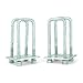 Sturdy Built Single Axle Galvanized U Bolt Kit for mounting Boat Trailer Leaf Springs for 2x3 axle - 6 1/4" Long