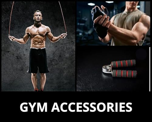 Image of BULLAR Home Gym Set, 20Kg Home Gym Combo with Curl Rod and Pair of Dumbbell Rods Gym Equipment for Men and Exercise Accessories for Fitness