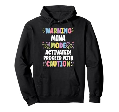 MINA Personalized Name Funny Cute Custom MINA Name Sudadera con Capucha