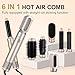 Litinliv 6 In 1 Lockenstab,Hairstyler 6 in 1 Hair Styler set,Lockenstab Warmluft Curler,1000W Haarstyler Warmluftbürste,Warmluftbürste mit 6 Ersatz,für Haare Glätten,Trocknen,Volumen,Lo...