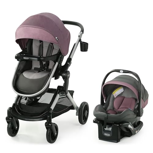 Image of Graco Modes Nest Travel System, Includes Baby Stroller with Height Adjustable Reversible Seat, Pram Mode, Lightweight Aluminum Frame and SnugRide 35 Lite Elite Infant Car Seat, Norah
