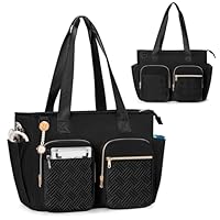 Prokva Krankenschwestern Tragetasche Kliniktasche Leer, Große Krankenschwester Arbeittasche Passend für 15,6Laptop, für Krankenpflegeschüler, Medizinische Assistenten Häusliche Pflege Reisen, Schwarz